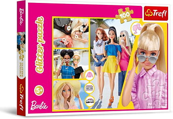 Barbie Pussel 100 Bitar Glitter 