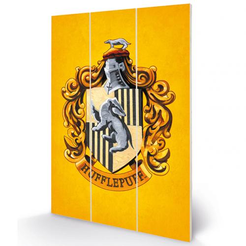 Harry Potter Tavla I Trä Hufflepuff