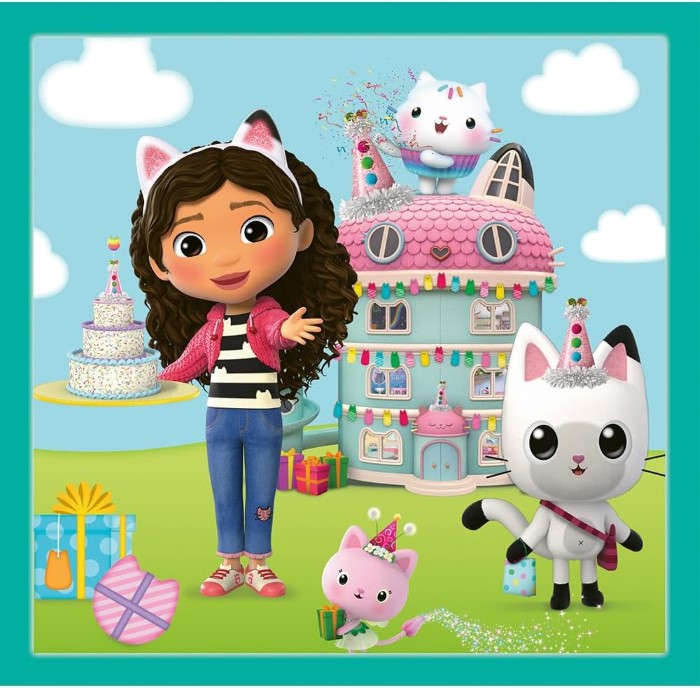 Gabby's Dollhouse Pussel 3in1 - 3