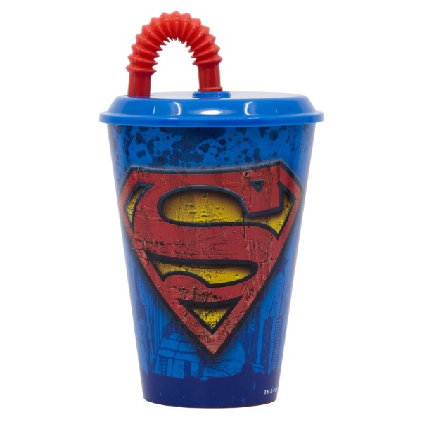 Superman Mugg med Sugrör