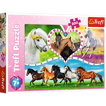 Hästmotiv Pussel 200 Bitar Beautiful Horses