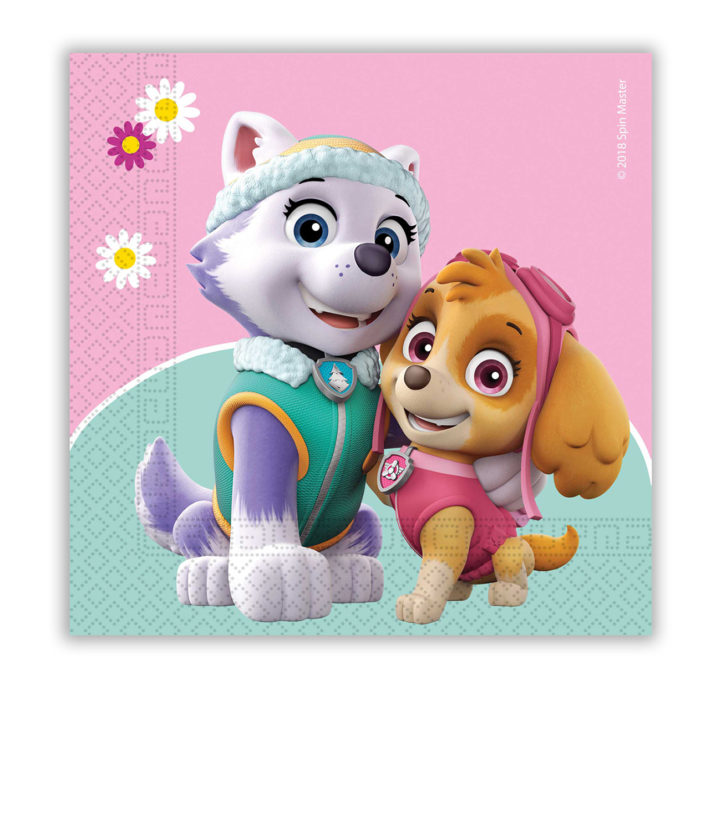 Paw Patrol Servetter 20-pack Skye Everest