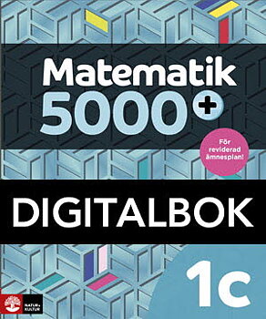 Matematik 5000+ Kurs 1c Lärobok Digitalbok Upplaga 2021