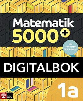 Matematik 5000+ Kurs 1a Gul Lärobok Digitalbok Upplaga 2021
