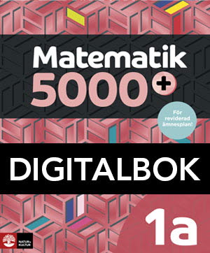 Matematik 5000+ Kurs 1a Röd Lärobok Digitalbok Upplaga 2021