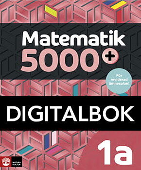 Matematik 5000+ Kurs 1a Röd Lärobok Digitalbok Upplaga 2021