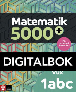 Matematik 5000+ Kurs 1abc Vux Lärobok Digitalbok Upplaga 2021