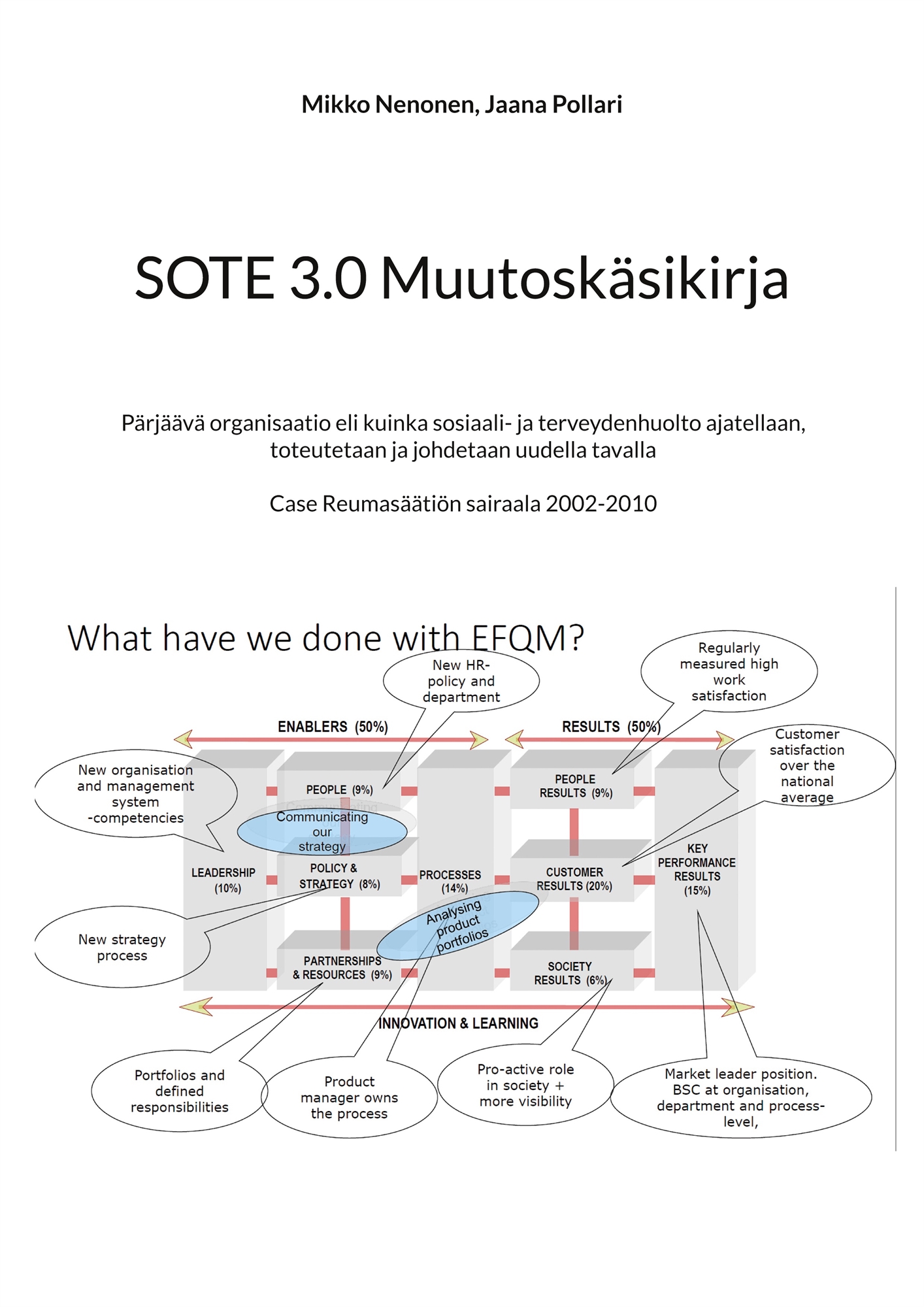 SOTE 3.0 Muutoskäsikirja: Pärjäävä organisaatio eli kuinka sosiaali- ja terveydenhuolto ajatellaan, toteutetaan ja johdetaan uudella tavalla. Cas