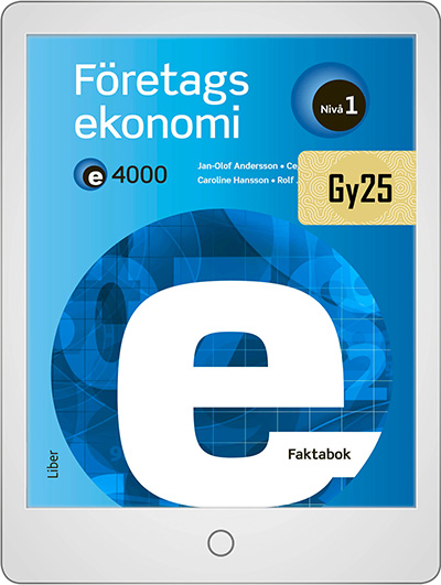 E4000 Företagsekonomi nivå 1 Faktabok Onlinebok - 2