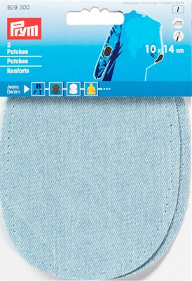 Ärmlapp jeans ljusblå Prym 2-pack