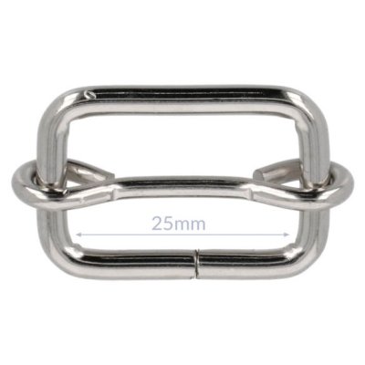 Justerspänne metall 25 mm silver