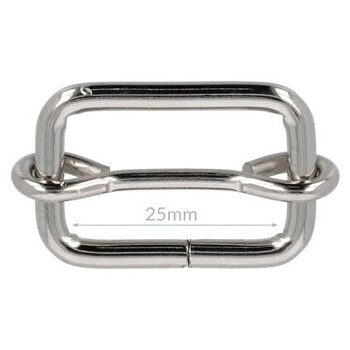 Justerspänne metall 25 mm silver