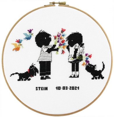 Pako Tavla rund 25 cm Love Friends Aida 5,5