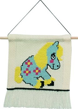 My first kit 16 x 18 - ljusblå häst