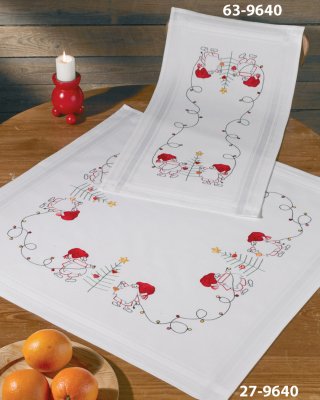 Duk 80 x 80 utan garn pynta till jul