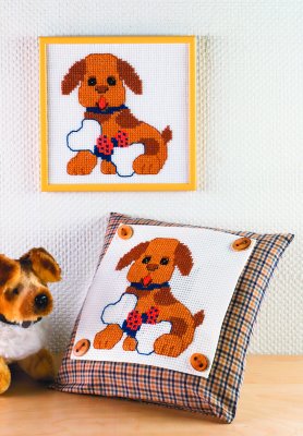 My first kit 24 x 24 - Hund med ben