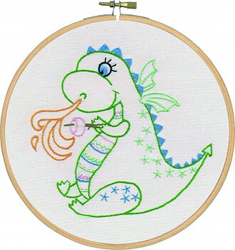 Ritat broderi utan garn "drake"
