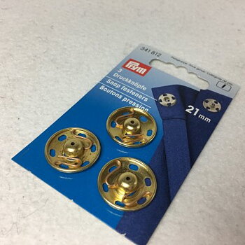 Tryckknappar 21 mm guld Prym