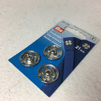 Tryckknappar 21 mm Prym silver