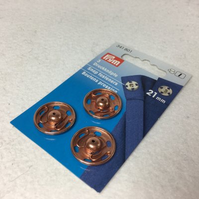 Tryckknappar 21 mm koppar Prym
