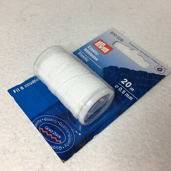 Elastisk sytråd 0,5 mm 20 m vit Prym
