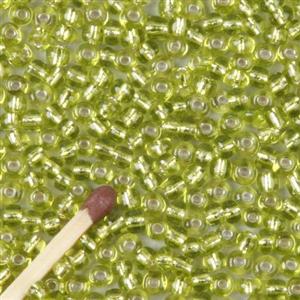 Rocaipärlor 8/0 ca 20g lime klar
