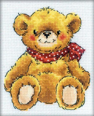 RTO Korsstygnskit 10,5x13 Teddy-bear Aida 5,5