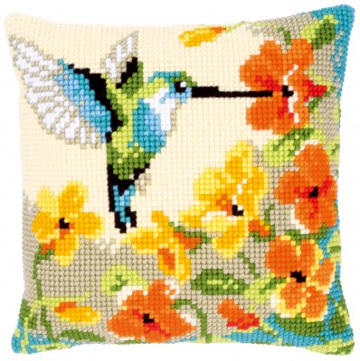Vervaco korsstygnskudde 40x40 Kolibri