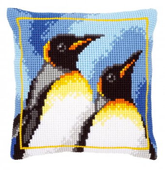 Vervaco korsstygnskudde 40x40 Pingviner