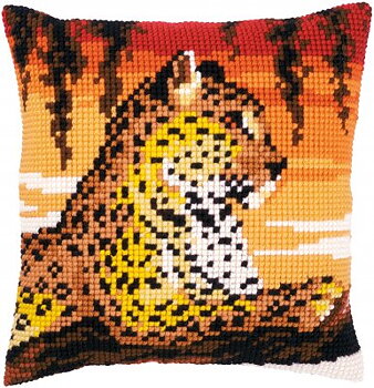Vervaco korsstygnskudde 40x40 Leopard