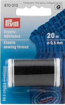 Elastisk sytråd 0,5 mm 20 m svart Prym