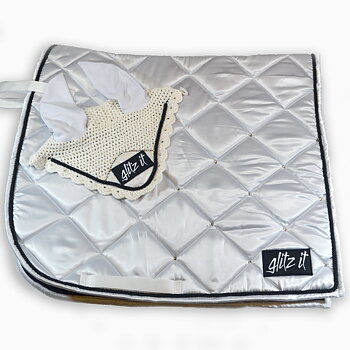 SET Dressyrschabrak & huva - vit