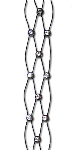 SWAROVSKI FISHNET - svart/crystal