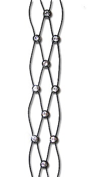 SWAROVSKI FISHNET - svart/crystal