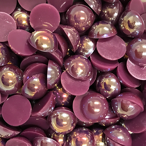 HALVPÄRLA - purple AB 10 mm
