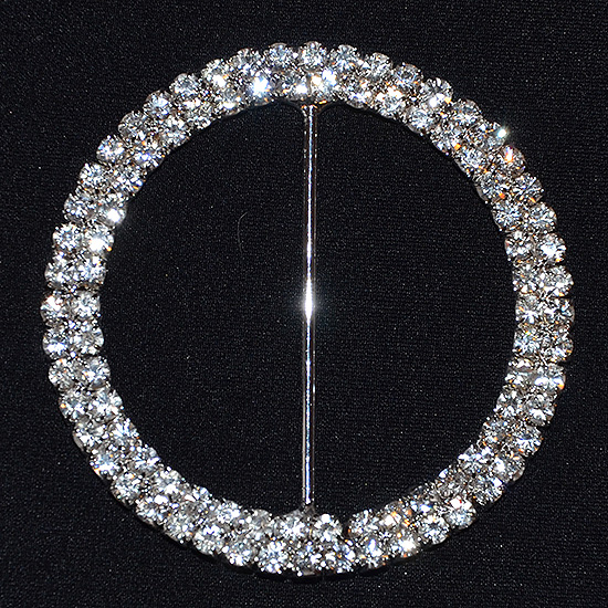 RUNT dubbelrad crystal/silver 5 cm