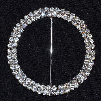 RUNT dubbelrad crystal/silver 5 cm