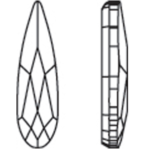 2304 RAINDROP Aurum 10x2,8 mm - 10 st. - 2