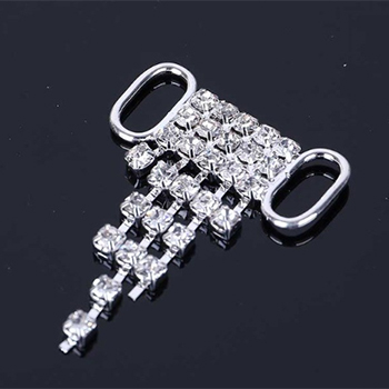 Bikini-BH Connector "hänge" Crystal/silver