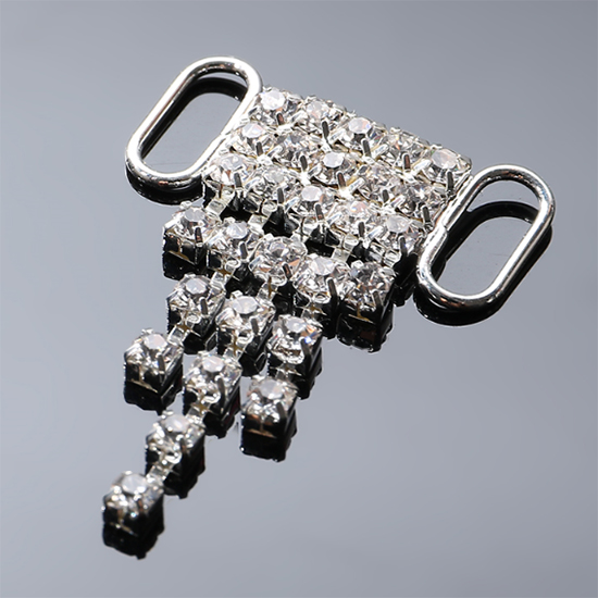 Bikini-BH Connector "hänge" Crystal/silver - 3
