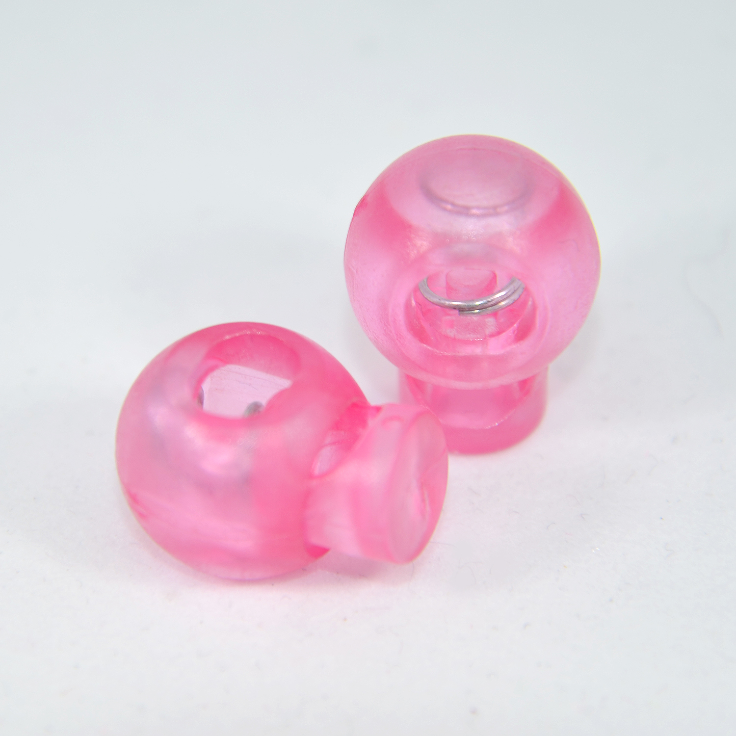 SNÖRLÅS - transparent rosa