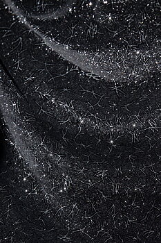 GLITTERSAMMET svart/silver / 10-m klipp