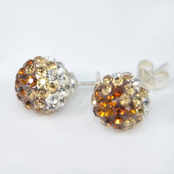 DISCOBOLLÖRHÄNGEN - Koppar/Guld/Crystal