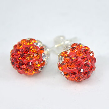 DISCOBOLLÖRHÄNGEN - Orange/Röd/Crystal