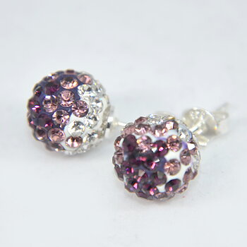 DISCOBOLLÖRHÄNGEN - Rosa/Lila/Crystal