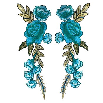 BLOMMOR - turkosblå /1 par