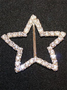 Spänne "STAR" crystal/silver