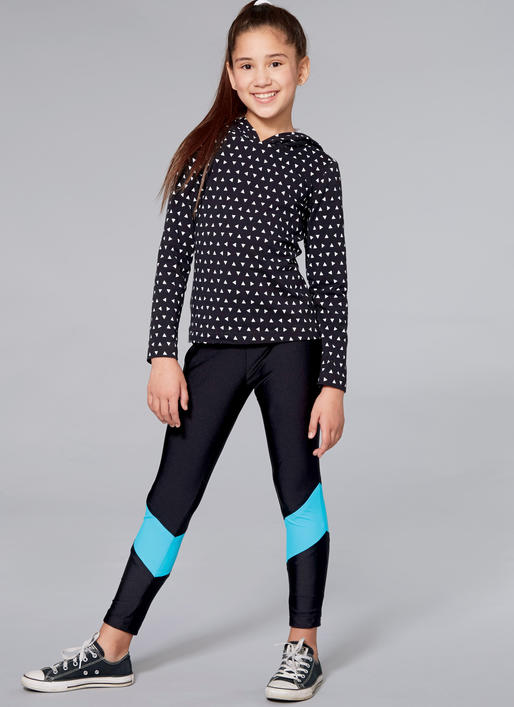Huvtröja, linne, caprishorts och leggings. 3-10 år - 4