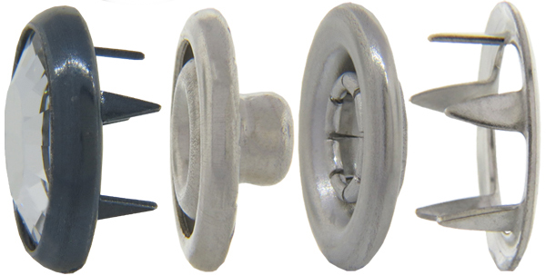 TRYCKKNAPP Gun Metal/Crystal - 2