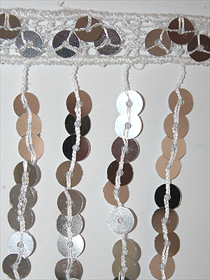 PALJETTFRANS - silver/metallic 15 cm - 2